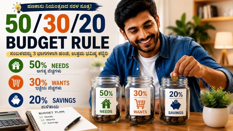 50/30/20 Budget Rule ಮೂಲಕ ಸಂಬಳವನ್ನು ಖರ್ಚು, ಉಳಿತಾಯ ಮತ್ತು ಅಗತ್ಯಗಳಿಗೆ ಹಂಚುವ ವಿಧಾನ