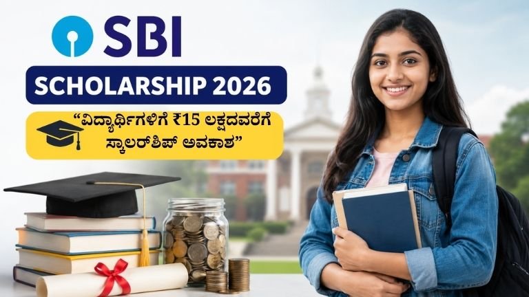 SBI Scholarship 2026: ವಿದ್ಯಾರ್ಥಿಗಳಿಗೆ ₹15 ಲಕ್ಷದವರೆಗೆ ಸ್ಕಾಲರ್‌ಶಿಪ್ ಮತ್ತು ಅರ್ಜಿ ಮಾಹಿತಿ