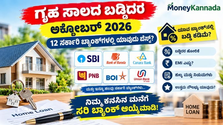Home Loan Interest Rates October 2026 – 12 ಸರ್ಕಾರಿ ಬ್ಯಾಂಕ್‌ಗಳ ಗೃಹ ಸಾಲದ ಬಡ್ಡಿದರ, EMI ಮತ್ತು ಸೌಲಭ್ಯಗಳ ಹೋಲಿಕೆ